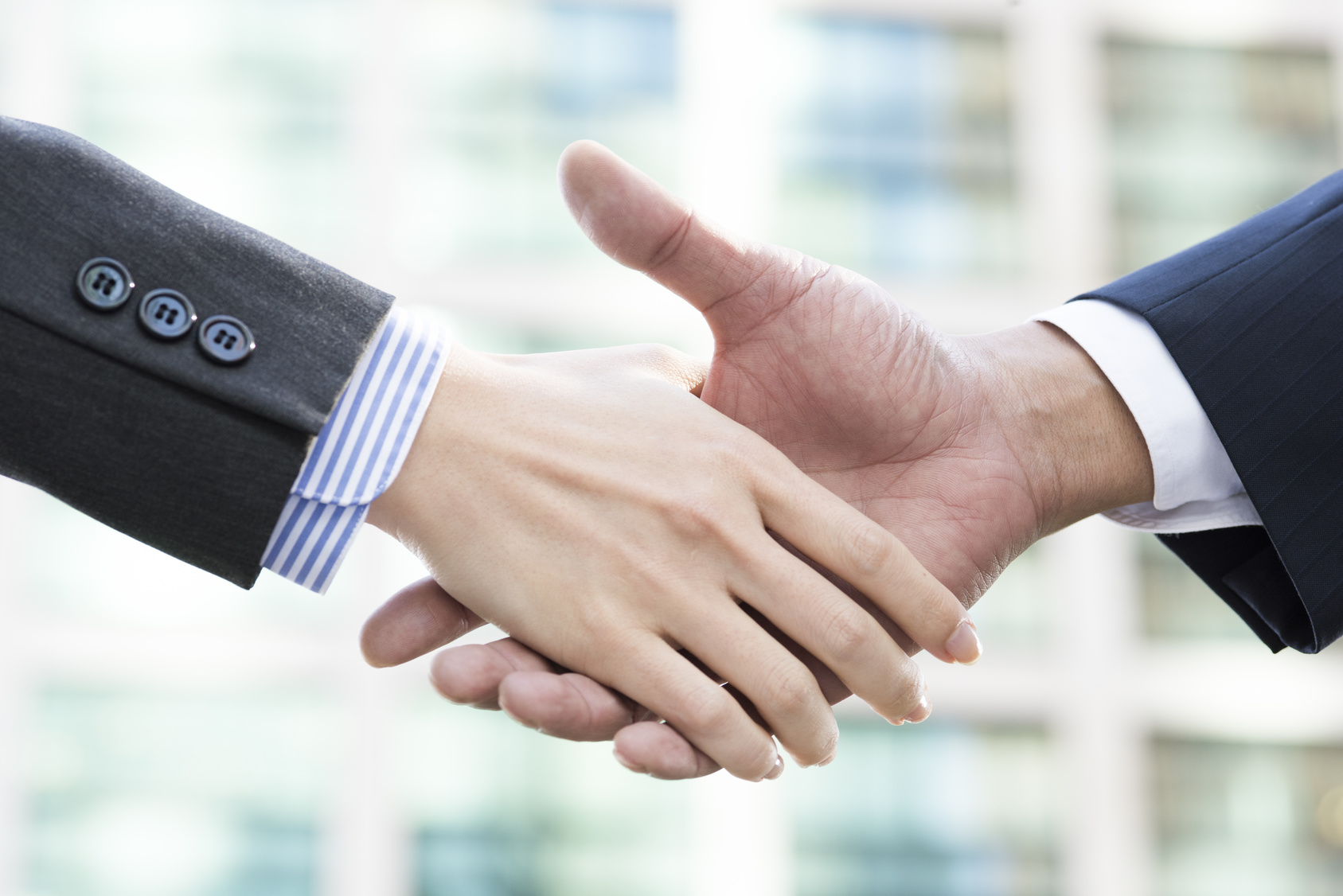 The handshake to have businessman